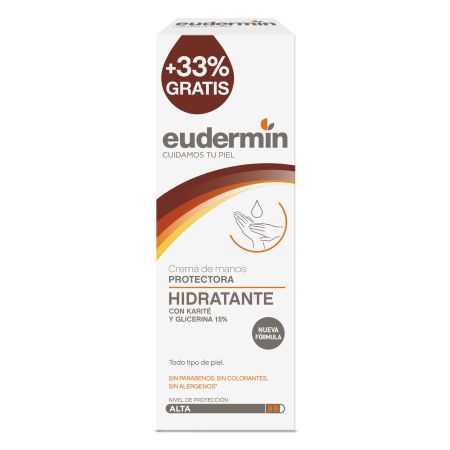 Eudermin Crema De Manos Protectora Crema de manos hidratante nutritiva y protectora con manteca de karité y glicerina