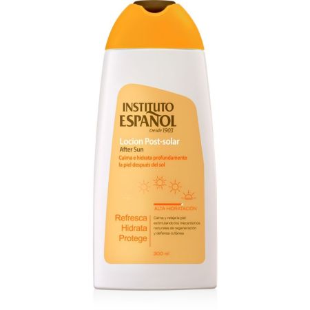 Instituto Español Loción Post-Solar Aftersun Aftersun calma y relaja la piel estimulando los mecanismos naturales de regeneración y defensa 300 ml