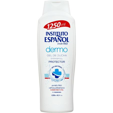 Instituto Español Dermo Protector Gel De Ducha Gel de ducha hipoalergénico refuerza los procesos naturales rehidratando la piel intensamente 1250 ml