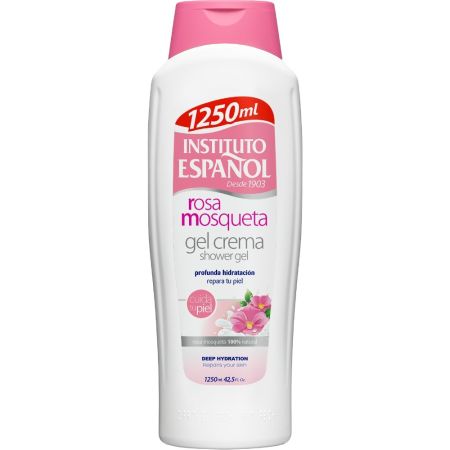 Instituto Español Rosa Mosqueta Gel Crema Gel de ducha hidratante ayuda a retardar el proceso de envejecimiento previniendo estrías con rosa mosqueta 1250 ml