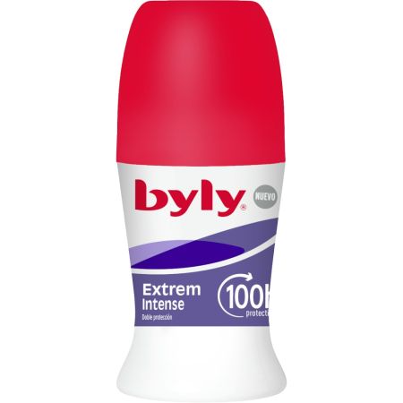Byly Extrem Intense Desodorante Roll-On Desodorante de máxima eficacia y frescor absorbe sudor y mal olor hasta 100 horas 50 ml