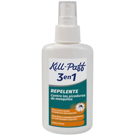 Kill Paff Repelente 3en1 Repelente de mosquitos ideal para toda la familia ofrece hasta 8 horas de duración 100 ml