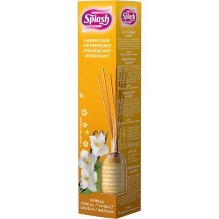 Splash Vainilla Ambientador Ambientador mikado para hogar ambienta cualquier estancia con delicioso aroma 50 ml