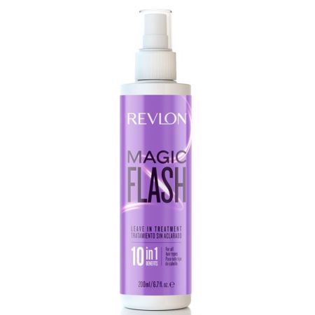 Revlon Magic Flash Tratamiento Sin Aclarado 10 En 1 Tratamiento capilar previene puntas abiertas restaura acondiciona desenreda y aporta brillo 200 ml