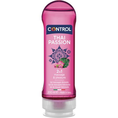Control Lubricante Thai Passion 2 In 1 Massage & Pleasure Lubricante ligero y no mancha apto para masaje o estimulación 200 ml