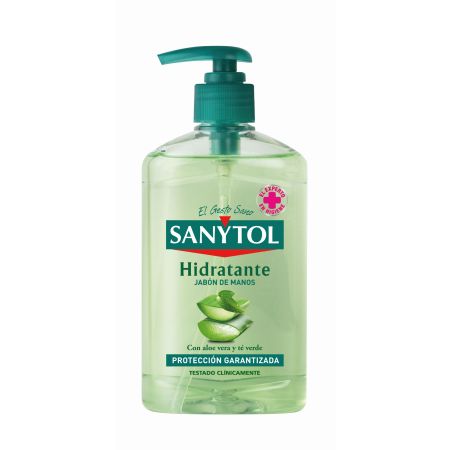 Sanytol Hidratante Jabón De Manos Jabón de manos para una protección garantizada con aloe vera y té verde 250 ml