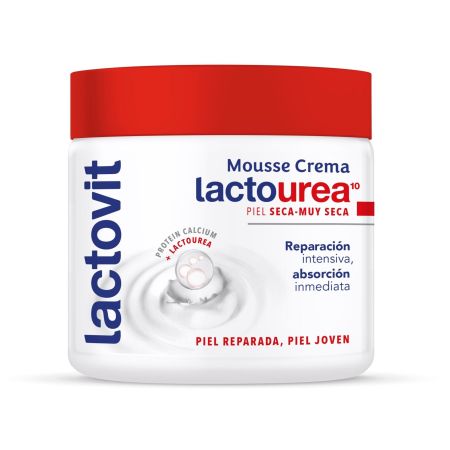 Lactovit Lactourea Mousse Crema Piel Seca-Muy Seca Mousse corporal para una reparación intensiva y absorción inmediata 400 ml