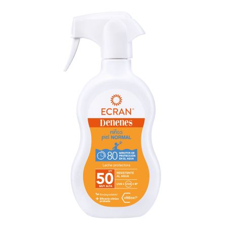 Ecran Denenes Leche Protectora Niños Piel Normal Spf 50 Spray solar refuerza las defensas antioxidantes de la piel 270 ml