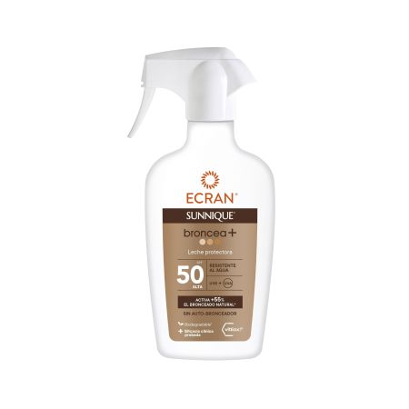 Ecran Sunnique Broncea+ Leche Protectora Spf 50 Leche protectora activa el bronceado natural de la piel 270 ml