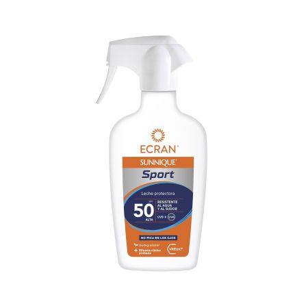 Ecran Sunnique Sport Leche Protectora Spf 50 Spray solar protege y activa las defensas naturales de la piel 270 ml