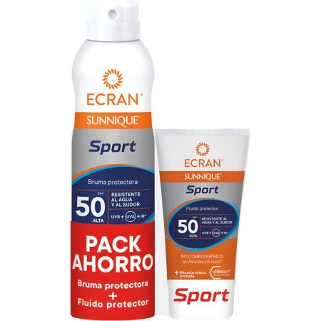 Ecran Sunnique Sport Pack Ahorro Pack regalo de protección solar protege calma hidrata y regenera durante 24 horas