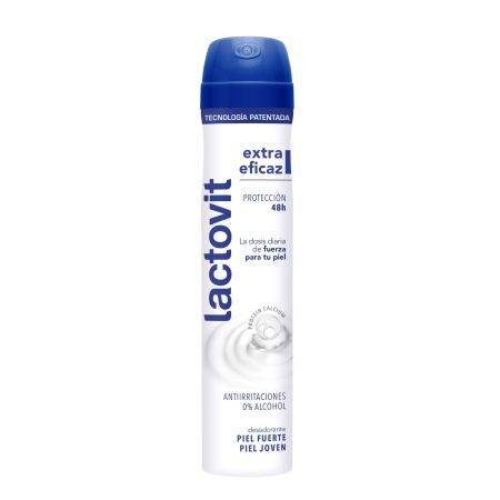 Lactovit Extra Eficaz Desodorante Spray Desodorante 0% alcohol antiirritaciones  portección 48 horas 200 ml