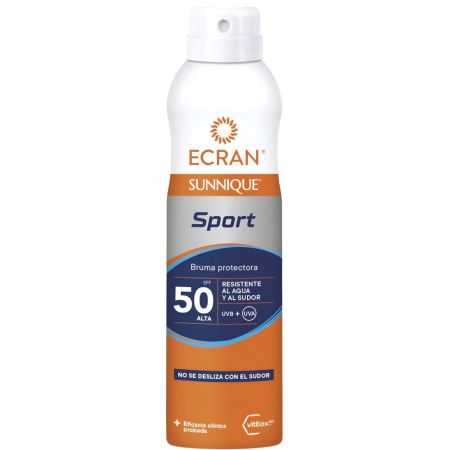 Ecran Sunnique Sport Bruma Protectora Spf 50 Bruma solar aporta frescor instantáneo y deja respirar la piel 250 ml