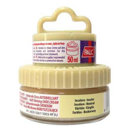 Palc Limpiador De Calzado Crema Autobrillante Limpiador con esponja de secado rápido consigue un brillo intenso 50 ml
