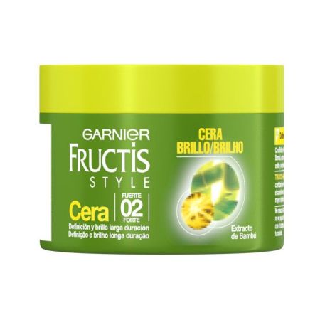 Fructis Style Cera Nº2 Cera capilar fijación fuerte ofrece un brillo de larga duración con extracto de bambú 75 ml