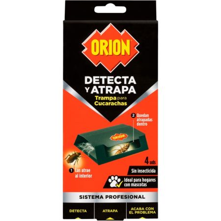 Orion Detecta Y Atrapa Trampa Para Cucharachas Sistema Profesional Trampa para cucarachas con cebo alimenticio es ideal para hogares con mascotas 4 uds