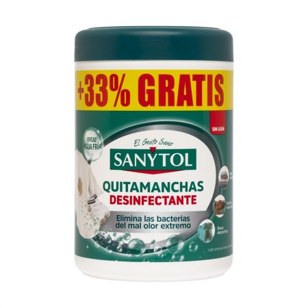 Sanytol Quitamanchas Desinfectante Formato Especial Quitamanchas desinfectante en polvo para lavadora elimina bacterias 600 gr