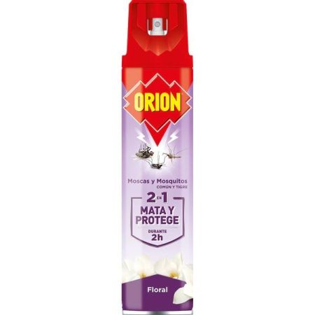 Orion Insecticida 2 En 1 Mata Y Protege Floral Insecticida para moscas y mosquitos común y tigre mata y protege durante 2 horas 600 ml