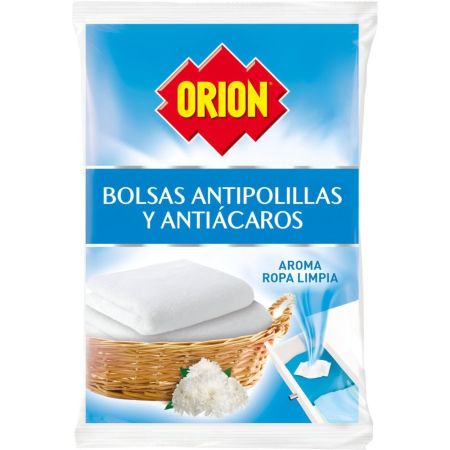 Orion Ropa Limpia Bolsas Antipolillas Bolsas antipollilas con aroma a ropa limpia 4 meses de eficacia 20 uds