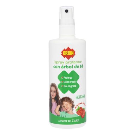 Orion Spray Protector Sin Aclarado Protector capilar para niños con árbol de té y aroma a fresa a partir de 2 años 200 ml