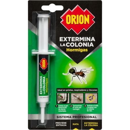 Orion Insecticida Extermina Colonia Hormigas Sistema Profesional Insecticida con efecto retardado contra hormigas contamina y contagia el nido acabando con la plaga en pocos días 10 gr