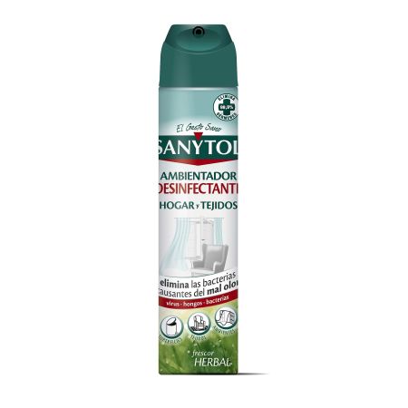 Sanytol Ambientador Desinfectante Hogar Y Tejidos Desodorizante y desinfectante de hogar y tejidos elimina bacterias y mal olor 300 ml