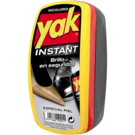Yak Limpia Calzado Instant Brillo En Segundos Esponja limpia impermeabiliza y abrillanta al instante todo tipo de calzado