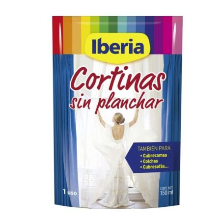 Iberia Blanqueador Cortinas Sin Planchar Blanqueador deja las cortinas luminosas brillantes y las protege del polvo y los malos olores 150 ml