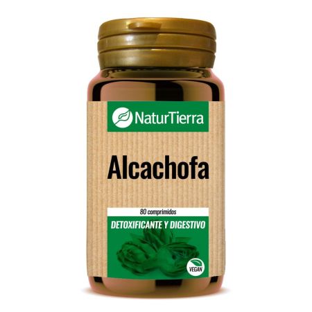 Naturtierra Complemento Alimenticio Alcachofa Complemento alimenticio vegano contribuye a la salud digestiva hepática e intestinal 80 uds