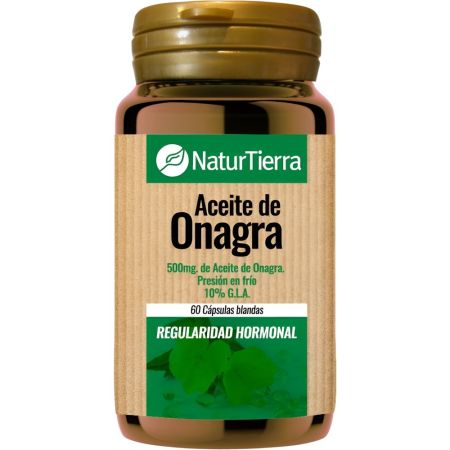 Naturtierra Aceite De Onagra Complemento Alimenticio Complemento alimenticio regula las hormonas y normaliza niveles de colesterol 60 uds
