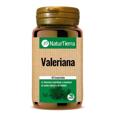 Naturtierra Complemento Alimenticio Valeriana Complemento alimenticio vegano contribuye a mantener un sueño natural y de calidad 80 uds