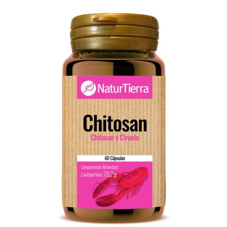 Naturtierra Chitosan Complemento Alimenticio Complemento alimenticio ayuda a normalizar el metabolismo de las grasas 60 uds