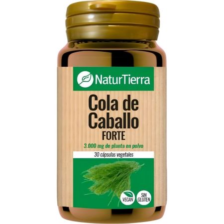 Naturtierra Cola De Caballo Complemento Alimenticio Complemento alimenticio vegano para uñas cabello estrías y flacidez mamaria 80 uds