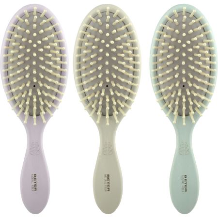 Beter Natural Fiber Cepillo Neumático Cepillo neumático natural de púas de madera con bolita protectora 1 ud