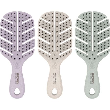 Beter Natural Fiber Cepillo Detangling Mini Cepillo detangling antienredos diseño ergonómico material reciclado 1 ud
