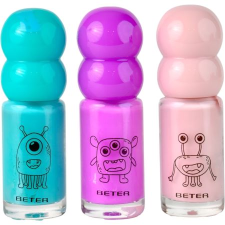 Beter Genius Tribe Nail Polish Esmalte de uñas con fórmula base agua y de secado rápido crea tus manicuras mágicas y divertidas 3 uds