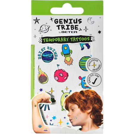 Beter Genius Tribe Temporary Tattoos Tatuajes temporales veganos muy fáciles de aplicar ideales para dar un toque creativo a tu piel 28 uds