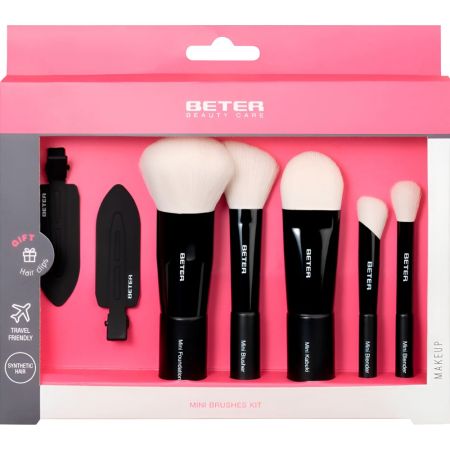 Beter Mini Brushes Kit Set de brochas minis de maquillaje con cerdas sintéticas ideales para una aplicación precisa y profesional