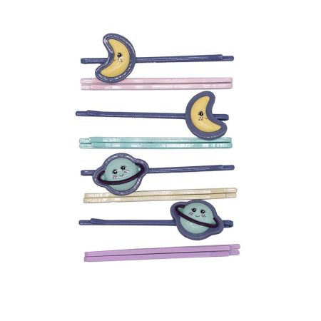 Beter Born From The Stars Adorno cabello pasador clik luna/planeta 6,5cm 12 ud