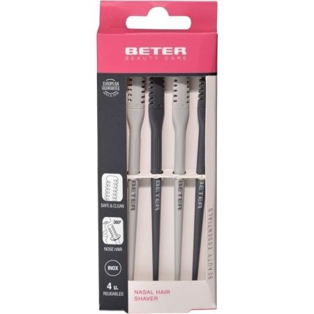 Beter Nasal Hair Shaver Cortapelos nasal elimina molestos pelitos de la nariz con rapidez y comodidad 4 uds