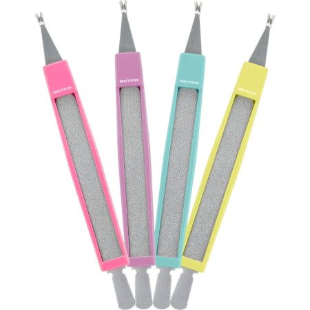 Beter Cortacutículas Con Empujapieles Y Lima Cortacutículas de acero inoxidable lima y baja pieles en una sola pieza 1 ud