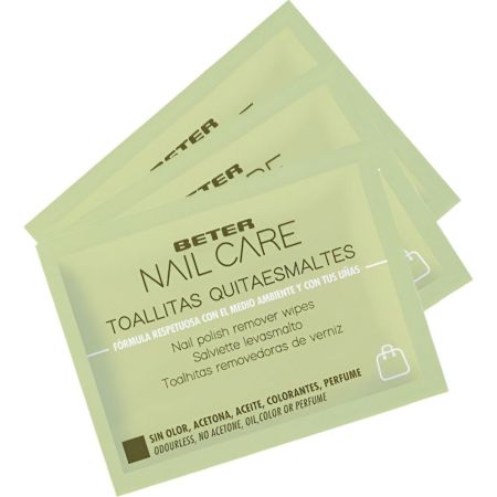 Beter Nail Care Toallitas Quitaesmaltes Toallitas quitaesmalte ecológicas eliminan con rapidez y comodidad 10 uds