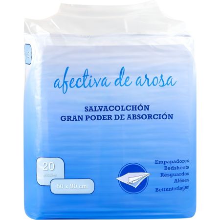 Afectiva Salvacolchón Gran Poder De Absorción Empapador absorbente desechable 60x90 cm 20 uds
