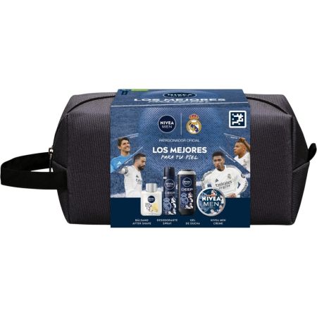 Nivea Men Real Madrid Los Mejores Para Tu Piel Neceser Ed.Limitada Rutina de baño hidratante nutritiva y protectora para el cuidado de la piel ideal para el gimnasio