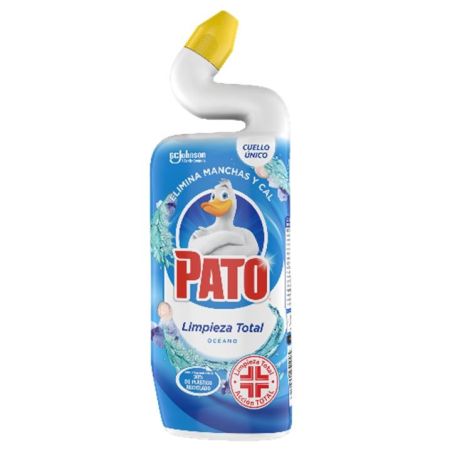 Pato Limpiador Wc Limpieza Total Océano Limpiador wc permite elimina manchas y cal con fresco aroma 750 ml