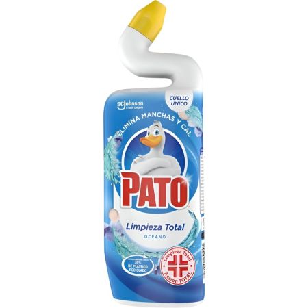 Pato Limpiador Wc Limpieza Total Océano Limpiador wc permite elimina manchas y cal con fresco aroma 750 ml