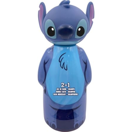 Disney Stitch Gel De Baño-Champú 2 En 1 Gel de ducha y champú infantil respeta la hidratación de la piel y del cabello
