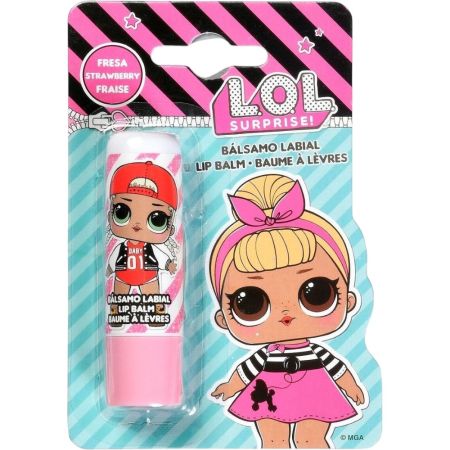 Lol Surprise Bálsamo Labial Bálsamo labial con sabor a fresa ofrece gran hidratación con tus personajes favoritos