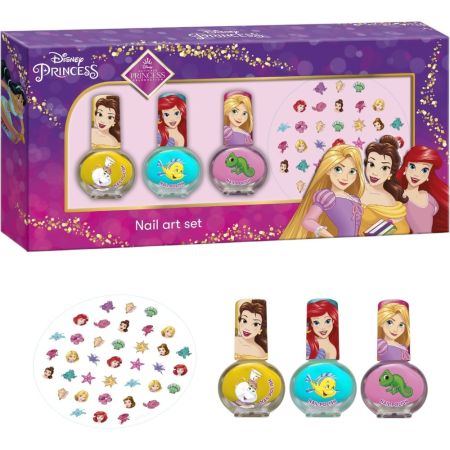 Disney Princesas Disney Nail Art Set Set infantil de uñas inspirado en las princesas disney perfecto para fans que quieran crear manicuras creativas