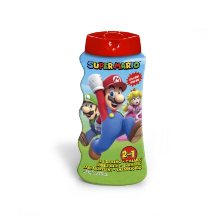 Super Mario Gel De Baño-Champú 2 En 1 Gel de ducha-champú infantil hidratación natural de la piel y el cabello 475 ml